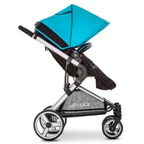 Hauck Kombi-Kinderwagen Manhattan - inkl. Babywanne und Sportsitz - Caviar Capri