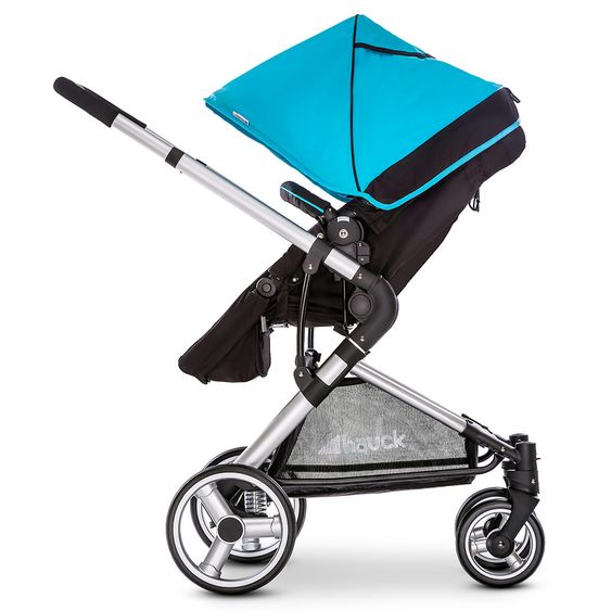 Hauck Kombi-Kinderwagen Manhattan - inkl. Babywanne und Sportsitz - Caviar Capri