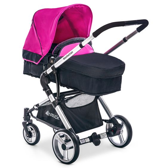 Hauck Kombi-Kinderwagen Manhattan - inkl. Babywanne und Sportsitz - Charcoal Purple