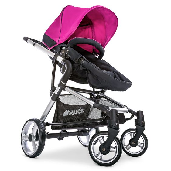 Hauck Kombi-Kinderwagen Manhattan - inkl. Babywanne und Sportsitz - Charcoal Purple