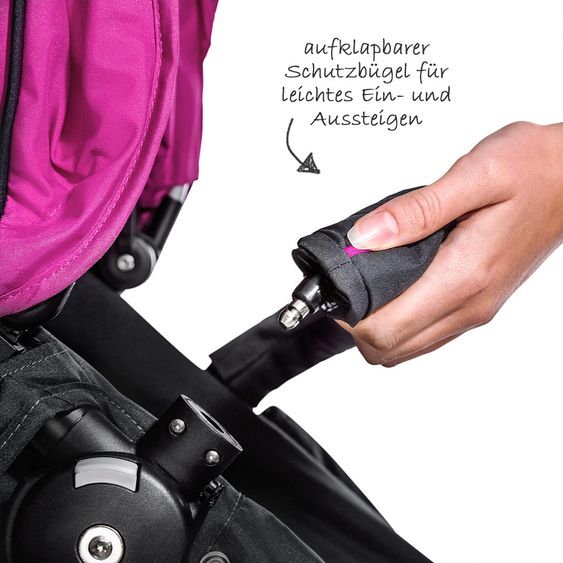 Hauck Kombi-Kinderwagen Manhattan - inkl. Babywanne und Sportsitz - Charcoal Purple