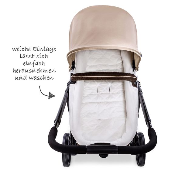 Hauck Kombi-Kinderwagen Manhattan - inkl. Babywanne und Sportsitz - Chocolate Almond