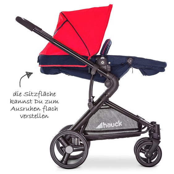 Hauck Kombi-Kinderwagen Manhattan - inkl. Babywanne und Sportsitz - Moonlight Tango