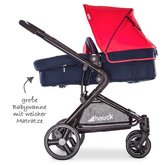 Hauck Kombi-Kinderwagen Manhattan - inkl. Babywanne und Sportsitz - Moonlight Tango