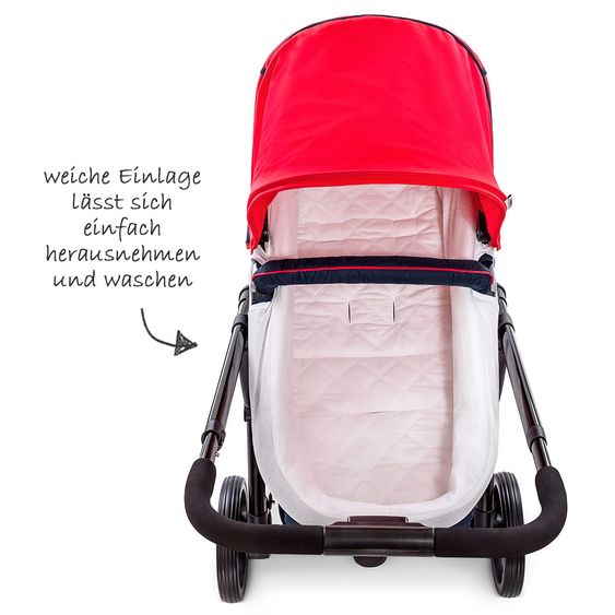 Hauck Kombi-Kinderwagen Manhattan - inkl. Babywanne und Sportsitz - Moonlight Tango