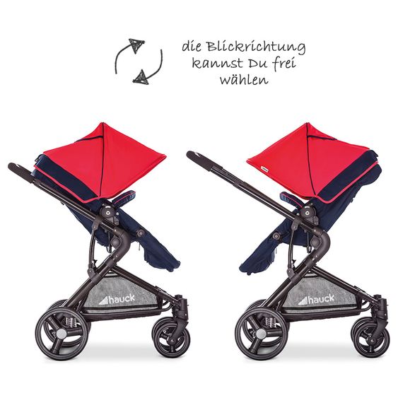 Hauck Kombi-Kinderwagen Manhattan - inkl. Babywanne und Sportsitz - Moonlight Tango