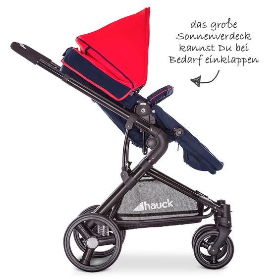 Hauck Kombi-Kinderwagen Manhattan - inkl. Babywanne und Sportsitz - Moonlight Tango
