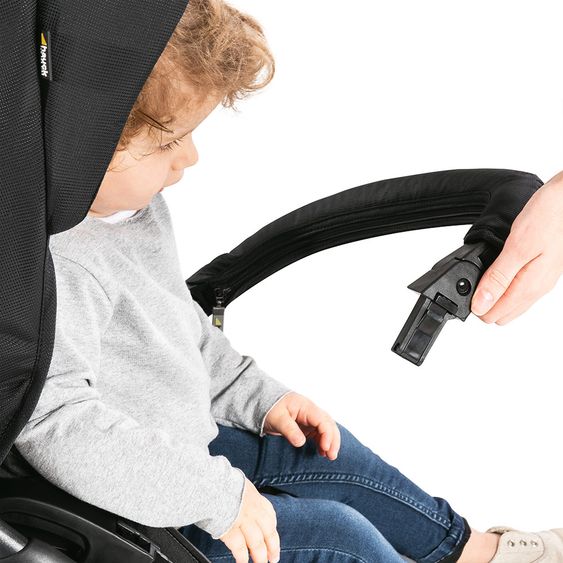 Hauck Kombi-Kinderwagen Mars Duoset inkl. Sportwagen & Babywanne für Neugeborene - Caviar Stone
