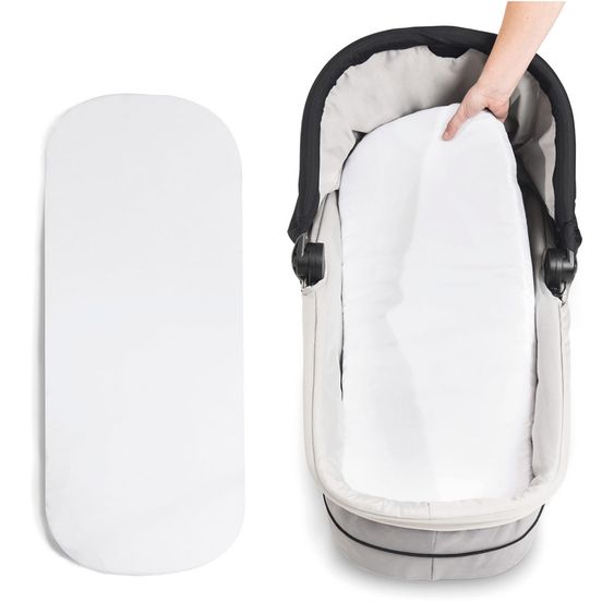 Hauck Kombi-Kinderwagen Mars Duoset inkl. Sportwagen & Babywanne für Neugeborene - Caviar Stone