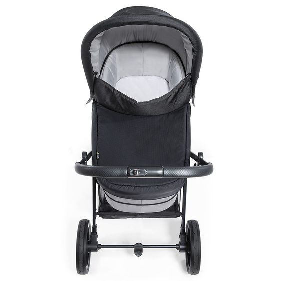 Hauck Kombi-Kinderwagen Mars Duoset inkl. Sportwagen & Babywanne für Neugeborene - Caviar Stone