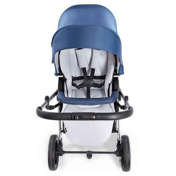 Hauck Kombi-Kinderwagen Mars Duoset inkl. Sportwagen & Babywanne für Neugeborene - Denim Silver