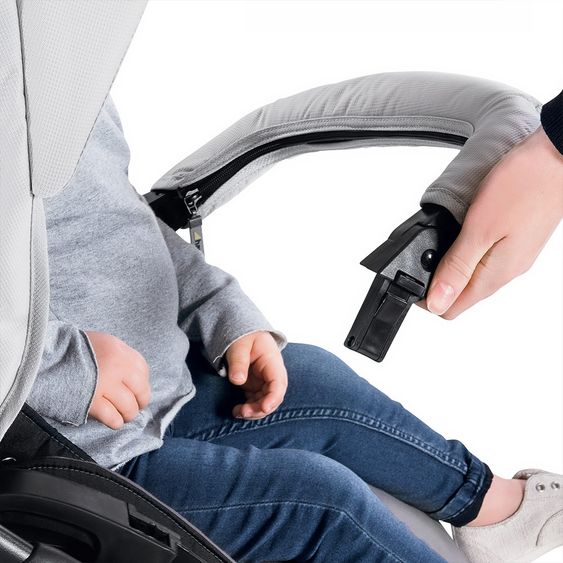 Hauck Kombi-Kinderwagen Mars Duoset inkl. Sportwagen & Babywanne für Neugeborene - Lunar Stone