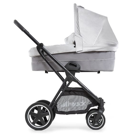 Hauck Kombi-Kinderwagen Mars Duoset inkl. Sportwagen & Babywanne für Neugeborene - Lunar Stone