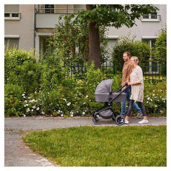 Hauck Kombi-Kinderwagen Move N Care Set - inkl. Babywanne, Sportsitz und Sitzauflage - Dark Grey