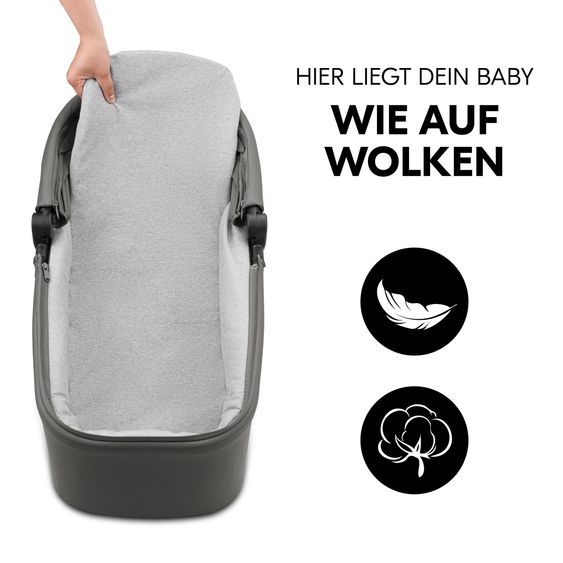 Hauck Kombi-Kinderwagen Move N Care Set - inkl. Babywanne, Sportsitz und Sitzauflage - Dark Grey
