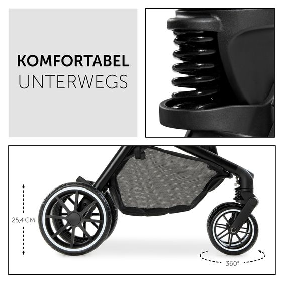 Hauck Kombi-Kinderwagen Move so Simply inkl. Babywanne, Sportsitz und XXL Zubehörpaket - Beige Neon