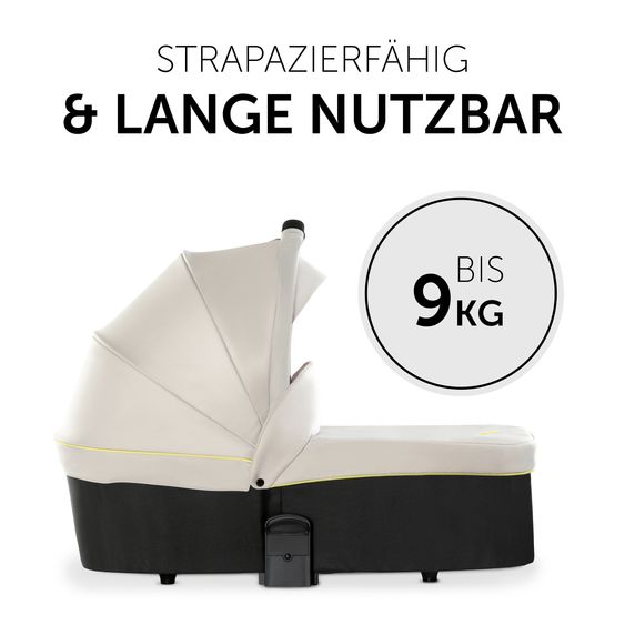 Hauck Kombi-Kinderwagen Move so Simply inkl. Babywanne, Sportsitz und XXL Zubehörpaket - Beige Neon