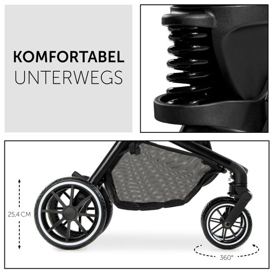 Hauck Kombi-Kinderwagen Move so Simply Set inkl. Babywanne & Sportsitz - mit Liegefunktion - Beige Neon