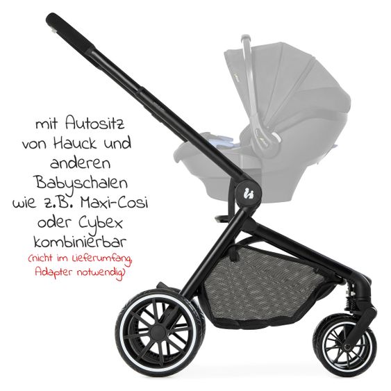 Hauck Kombi-Kinderwagen Move so Simply Set inkl. Babywanne & Sportsitz - mit Liegefunktion - Beige Neon