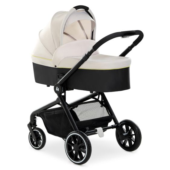 Hauck Kombi-Kinderwagen Move so Simply Set inkl. Babywanne & Sportsitz - mit Liegefunktion - Beige Neon