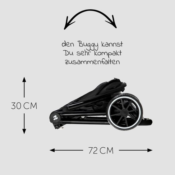 Hauck Kombi-Kinderwagen Move so Simply Set inkl. Babywanne & Sportsitz - mit Liegefunktion - Black