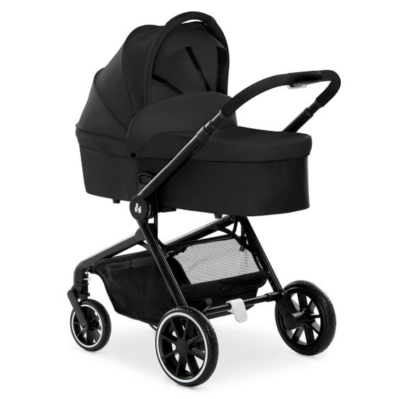 Hauck Kombi-Kinderwagen Move so Simply Set inkl. Babywanne & Sportsitz - mit Liegefunktion - Black