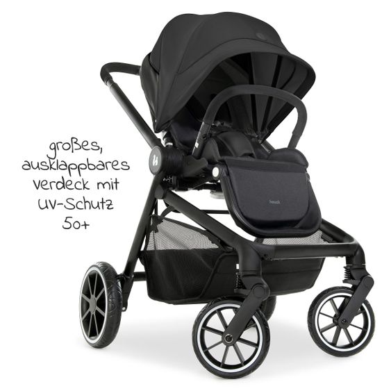 Hauck Kombi-Kinderwagen Move so Simply Set inkl. Babywanne & Sportsitz - mit Liegefunktion - Black