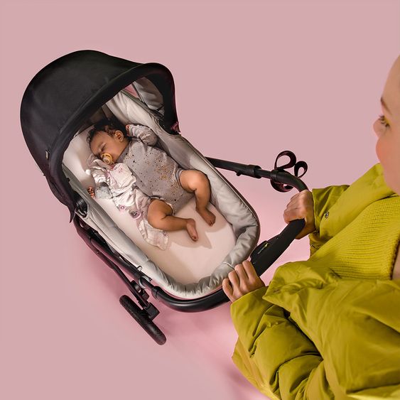 Hauck Kombi-Kinderwagen Saturn R Duoset (Sportwagen und Babywanne) - inkl. XXL Zubehörpaket - Caviar Stone