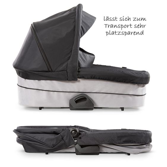 Hauck Kombi-Kinderwagen Saturn R Duoset (Sportwagen und Babywanne) - inkl. XXL Zubehörpaket - Caviar Stone