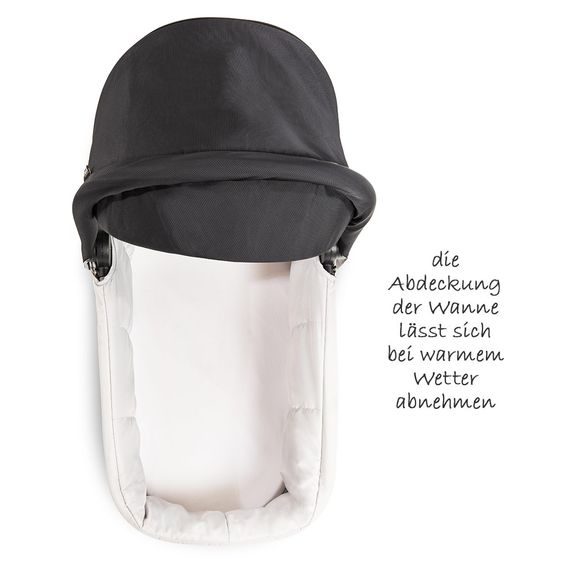 Hauck Kombi-Kinderwagen Saturn R Duoset (Sportwagen und Babywanne) - inkl. XXL Zubehörpaket - Caviar Stone