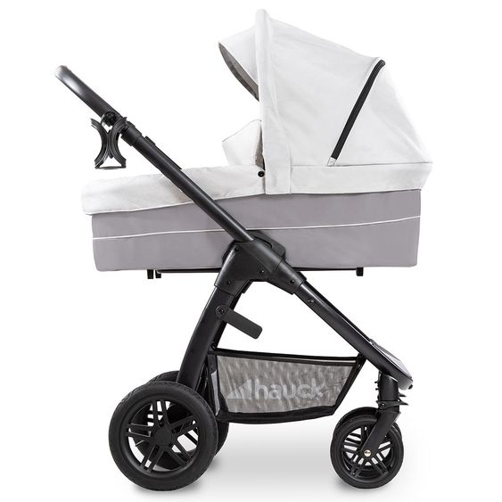 Hauck Kombi-Kinderwagen Saturn R Duoset (Sportwagen und Babywanne) - inkl. XXL Zubehörpaket - Lunar Stone