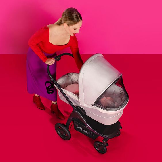 Hauck Kombi-Kinderwagen Saturn R Duoset (Sportwagen und Babywanne) - inkl. XXL Zubehörpaket - Lunar Stone