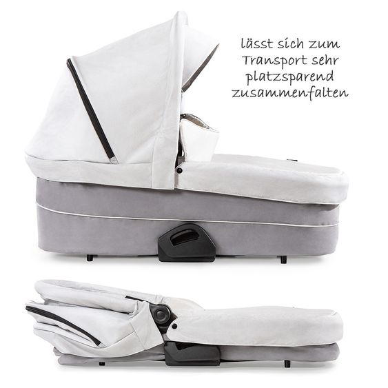 Hauck Kombi-Kinderwagen Saturn R Duoset (Sportwagen und Babywanne) - inkl. XXL Zubehörpaket - Lunar Stone