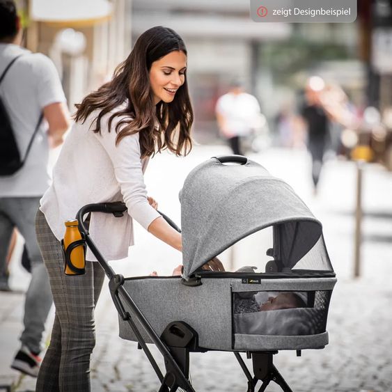 Hauck Vision X Duoset Black baby carriage (pushchair & carrycot) - Melange Black