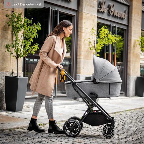 Hauck Kombi-Kinderwagen Vision X Duoset Silver (Sportwagen und Babywanne) inkl. XXL Zubehörpaket - Melange Black
