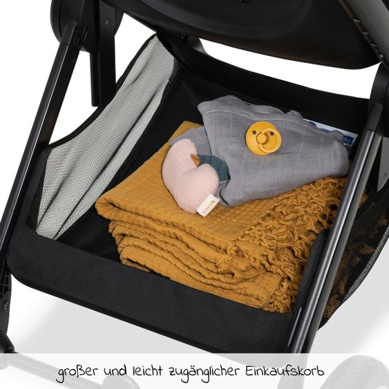 Hauck Kombi-Kinderwagen Walk N Care Set inkl. Babywanne, Sportsitz, Beindecke und XXL Zubehörpaket - Beige