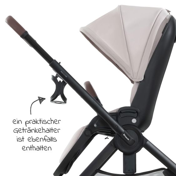 Hauck Kombi-Kinderwagen Walk N Care Set inkl. Babywanne, Sportsitz, Beindecke und XXL Zubehörpaket - Beige