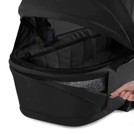 Hauck Combi Stroller Walk N Care Set incl. Baby Carrycot, Sport Seat, Leg Cover and XXL Accessory Pack - Black