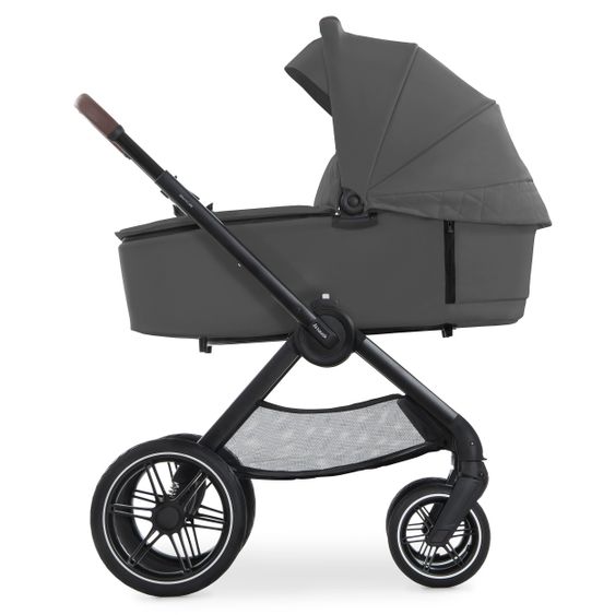 Hauck Combi stroller Walk N Care Set incl. carrycot, sport seat, leg cover and XXL accessories package - Dark Grey