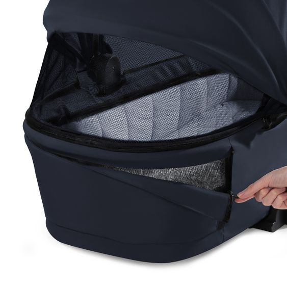 Hauck Walk N Care Combi Stroller Set incl. Carrycot, Sport Seat, Leg Cover and XXL Accessory Pack - Dark Navy Blue