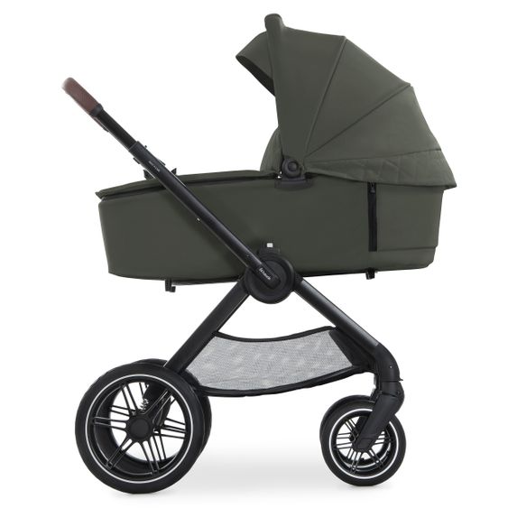 Hauck Kombi-Kinderwagen Walk N Care Set inkl. Babywanne, Sportsitz, Beindecke und XXL Zubehörpaket - Dark Olive