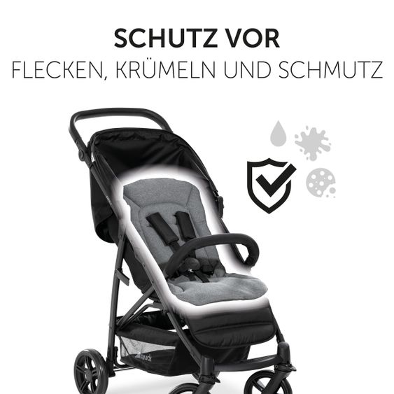 Hauck Komfort Sitzauflage für Buggy und Kinderwagen - Charcoal