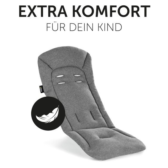 Hauck Komfort Sitzauflage für Buggy und Kinderwagen - Charcoal