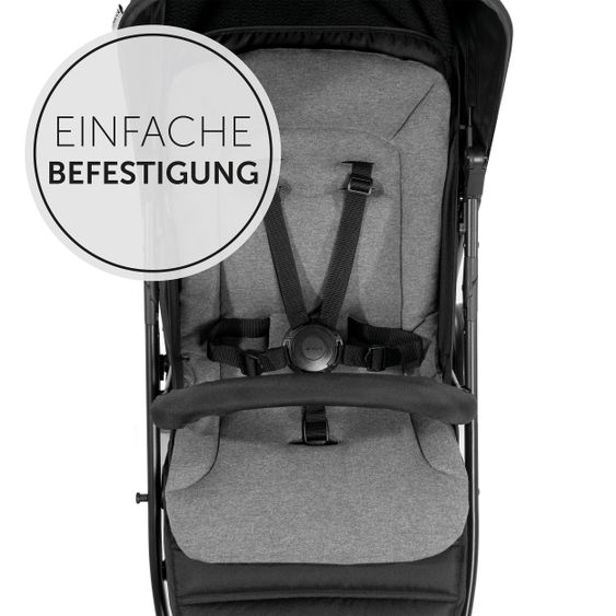 Hauck Komfort Sitzauflage für Buggy und Kinderwagen - Charcoal