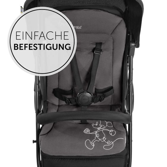 Hauck Komfort Sitzauflage für Buggy und Kinderwagen  - Disney - Mickey Mouse Black