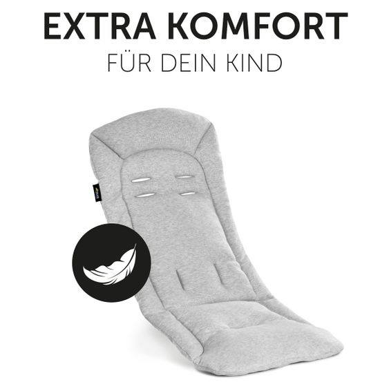 Hauck Komfort Sitzauflage für Buggy und Kinderwagen - Light Grey