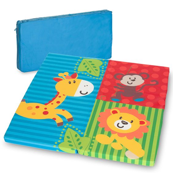 Hauck Laufgitter-Matratze Slepper SQ - 90 x 90 cm - Jungle Fun