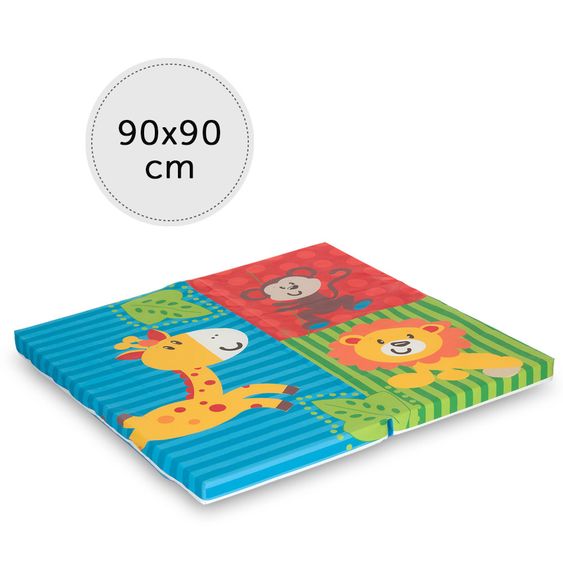 Hauck Laufgitter-Matratze Slepper SQ - 90 x 90 cm - Jungle Fun