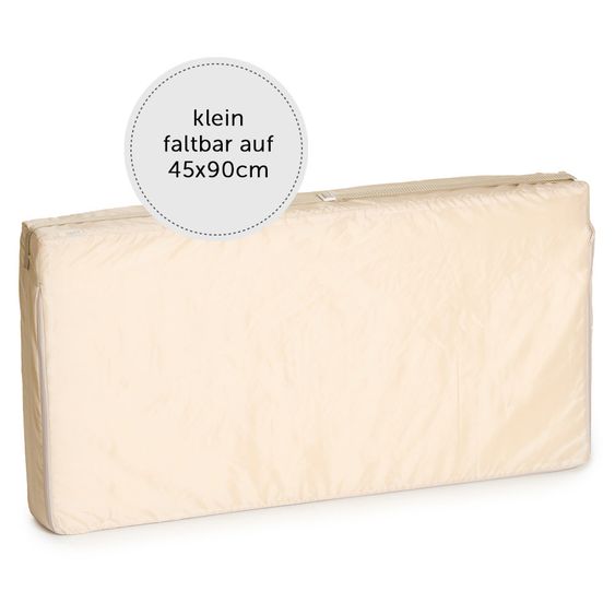 Hauck Laufgitter-Matratze Slepper SQ - 90 x 90 cm - Uni Beige