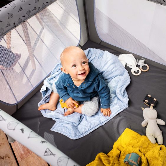 Hauck Playpen Sleep'n Play SQ - (90 x 90 cm) - Nordic Grey